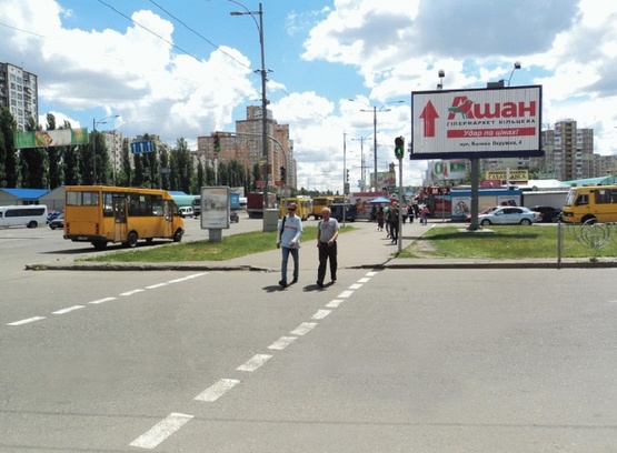 Фото рекламної площини за адресою Палладина Академика пр-т, возле ул.Уборевича, в сторону пр-та Победы