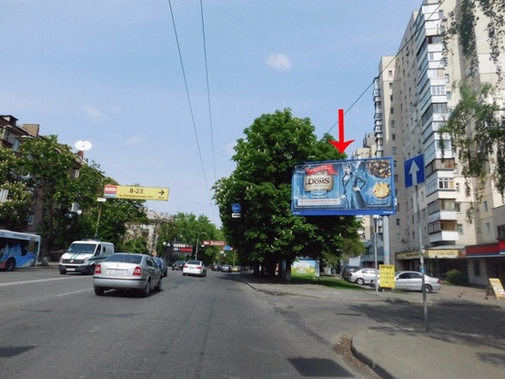 Фото рекламной плоскости по адресу Воздухофлотский пр-т 19, возле ул.Шовкуненка, от Соломенской пл.