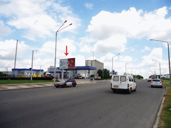 Фото рекламной плоскости по адресу Паникахи ул. 1, возле АТБ-маркет, въезд с Запорожского шоссе, в центр