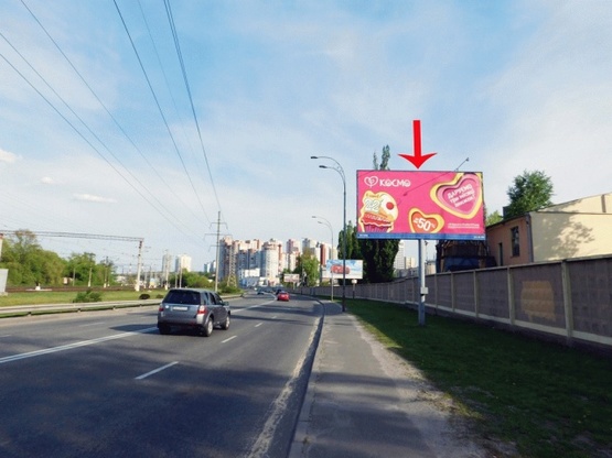 Фото рекламной плоскости по адресу Гринченко Н. ул., 14-й от Протасового Яра, из центра