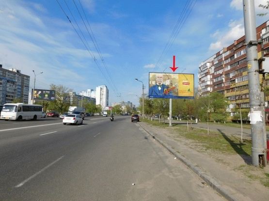 Фото рекламной плоскости по адресу Маяковского пр-т 8, от Керченской пл., из центра