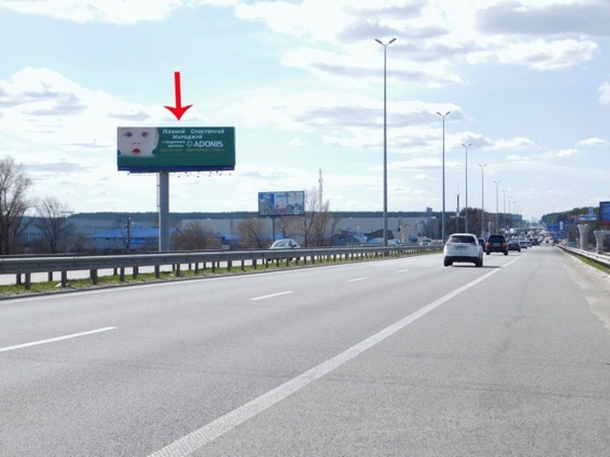 Фото рекламної площини за адресою Выезд из Киева, в сторону Житомира, возле н.п.Мрия, к котеджным городкам