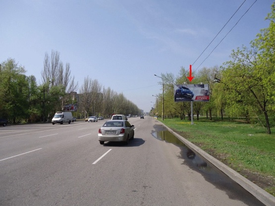 Фото рекламної площини за адресою Набережная Заводская ул., Красный камень, к ж/м  Парус, Комунар, из центра