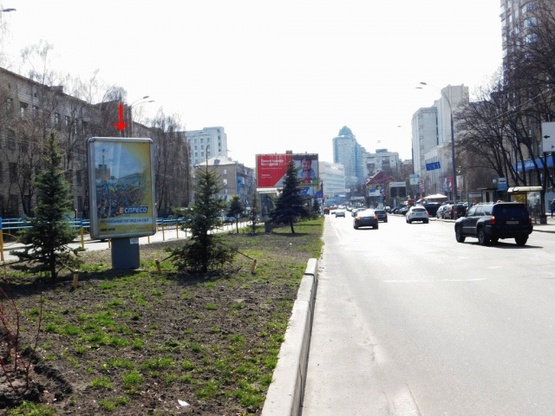 Фото рекламной плоскости по адресу Кутузова ул., на разделителе