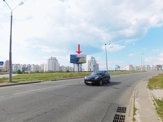 Фото рекламной плоскости по адресу Григоренка Петра пр-т, развязка на Бажана, со стороны ТЦ МЕТРО