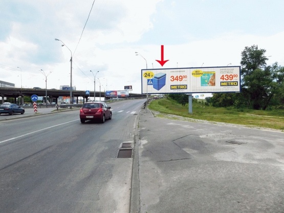 Фото рекламной плоскости по адресу Московский пр-т,к Вышгороду, к м. Оболонь (левый)