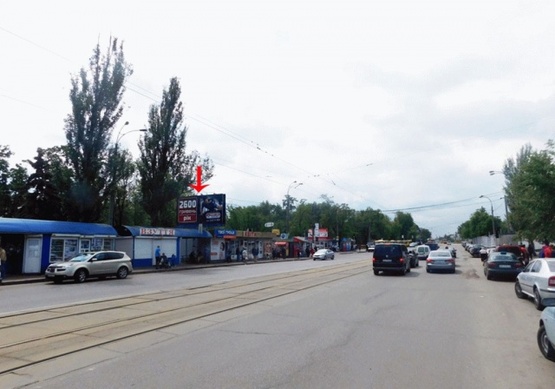 Фото рекламной плоскости по адресу Привокзальная ул., возле Дарницкого вокзала, к Харьковскому шоссе, в центр