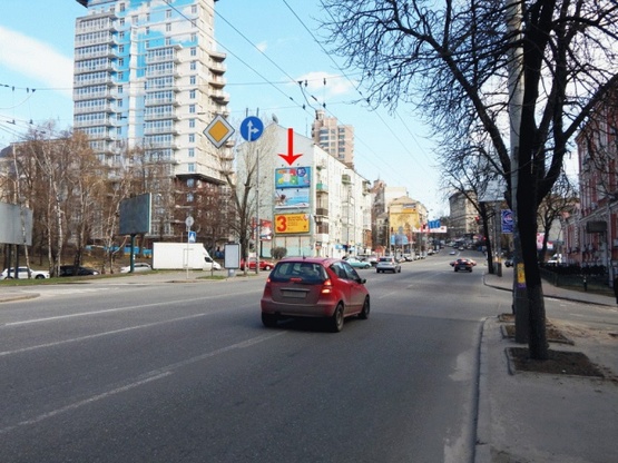 Фото рекламной плоскости по адресу Артема ул. 84, возле ул.Косиора, от Лукьяновской пл., в центр, верхний