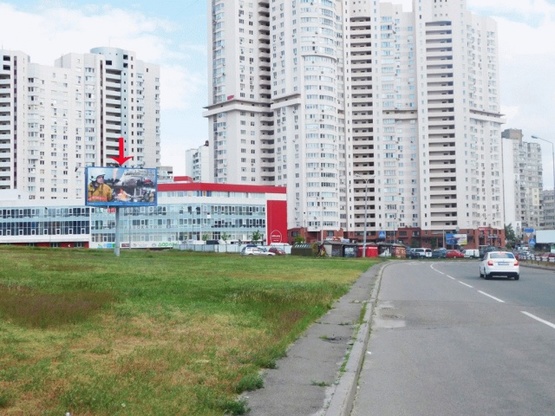 Фото рекламной плоскости по адресу Григоренка Петра пр-т, от пр-та Бажана, в сторону ТЦ МЕТРО