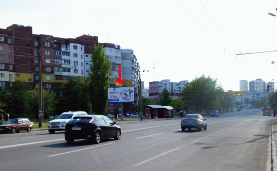 Фото рекламной плоскости по адресу Маяковского пр-т, возле ул.Архитектора Николаева, к Керченской пл., в центр