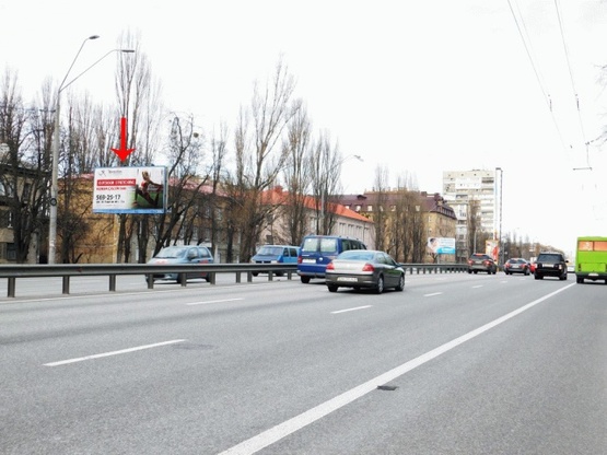 Фото рекламної площини за адресою Победы пр-т 122, от ст.м.Житомирская, в центр