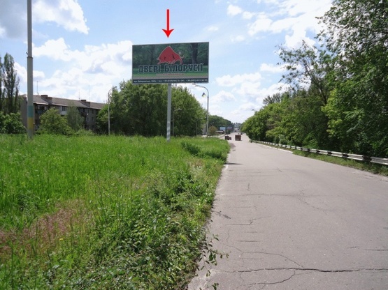 Фото рекламной плоскости по адресу Днепровская ул., выезд на Донецк, виадук, в центр