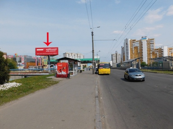 Фото рекламной плоскости по адресу Борщаговская ул., развилка с ул.Индустриальной, к Воздухофлотскому пр-ту