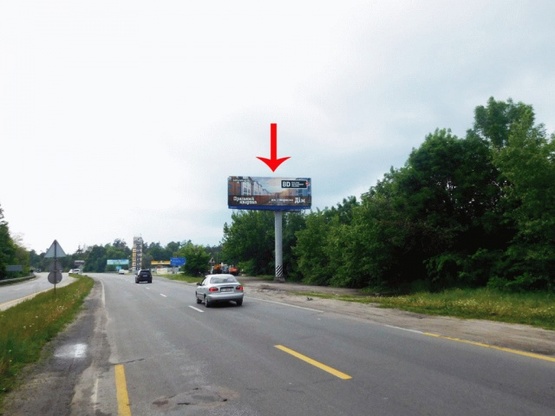 Фото рекламної площини за адресою Въезд в Киев, со стороны Знаменки, за смтТаценки, от котедж.городка Гринвич Хилл