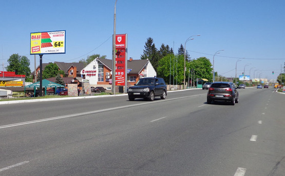 Фото рекламной плоскости по адресу Бровары Киевская 1 (В)/ул.С.Есенина - из Киева/АЗС КЛО