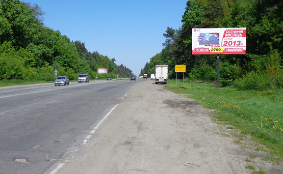 Фото рекламной плоскости по адресу Бровары/выезд на Черниговское напр./400м после "Терминала" (А) - из Киева