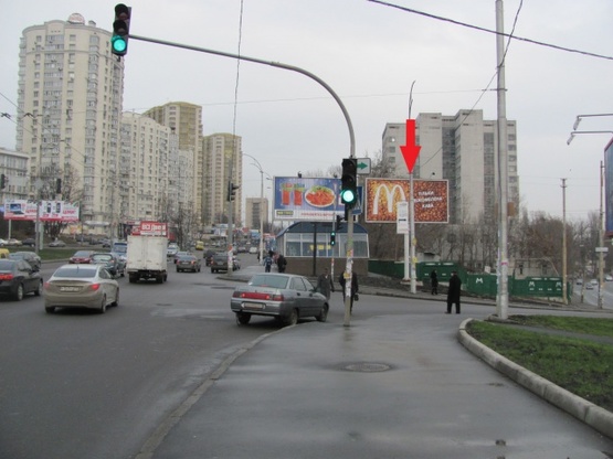 Фото рекламної площини за адресою Голосеевский просп. (40-летия Октября просп.)./ ул. Голосеевская (ст. м. Голосеевская, выезд на Голосеевский просп. с ул. Голосеевской)