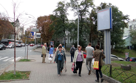 Фото рекламной плоскости по адресу Ольгинская,4/ст.М.Крещатик (Триедер)