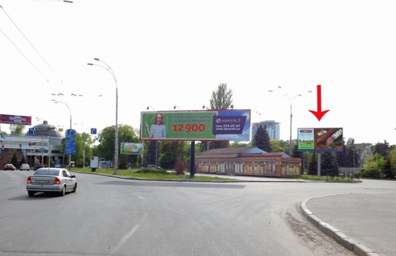 Фото рекламной плоскости по адресу Соломенская площадь, въезд с ул. Урицкого