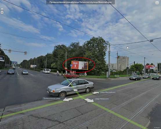 Фото рекламной плоскости по адресу Миколайчука - Липинського(в центр, справа)