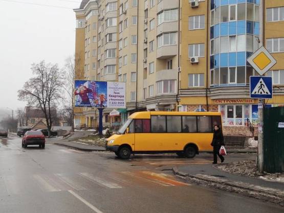 Фото рекламной плоскости по адресу Вишневое, ул.Л.Украинки, д.19, на перекрестке с ул.Зеленой