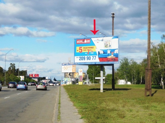 Фото рекламної площини за адресою Броварской пр-т 31, после ст.м."Дарница", из центра