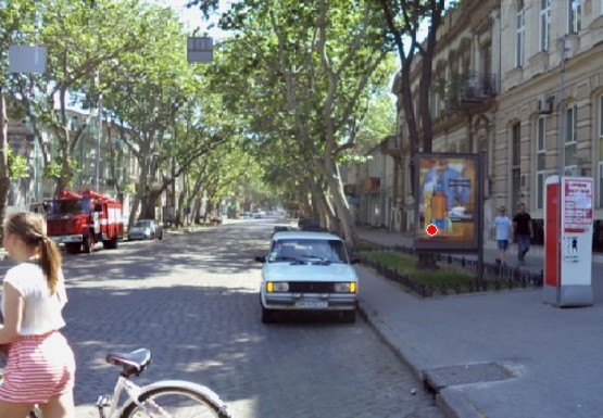 Фото рекламної площини за адресою Пушкинская ул. - Жуковского ул.,15