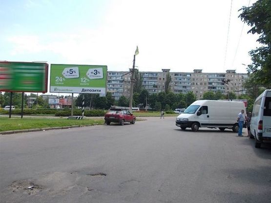 Фото рекламної площини за адресою Ватутина ул., 53 (ост. " кольцо 129 кв."), дв-е к  мкр. 5-й Заречный