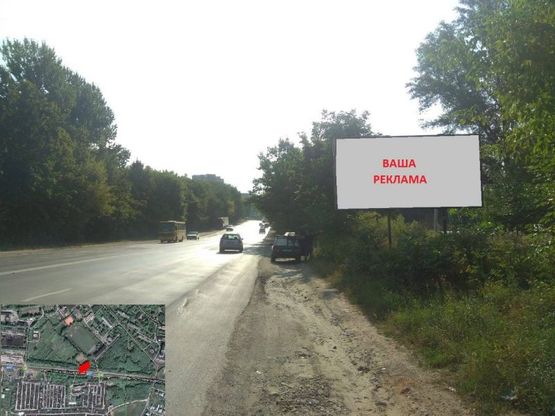 Фото рекламной плоскости по адресу вул. Будного - Шиномонтаж-готель Братіслава