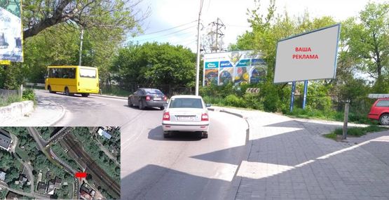 Фото рекламної площини за адресою вул. Замонастирська - підйом на "горбатий міст" (зправа)