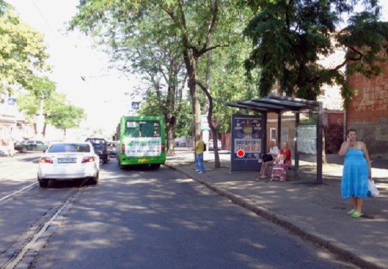 Фото рекламной плоскости по адресу Софиевская ул. - Ольгиевская ул., остановка