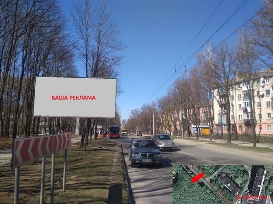 Фото рекламной плоскости по адресу вул. Винниченка - зупика"Педінститут"