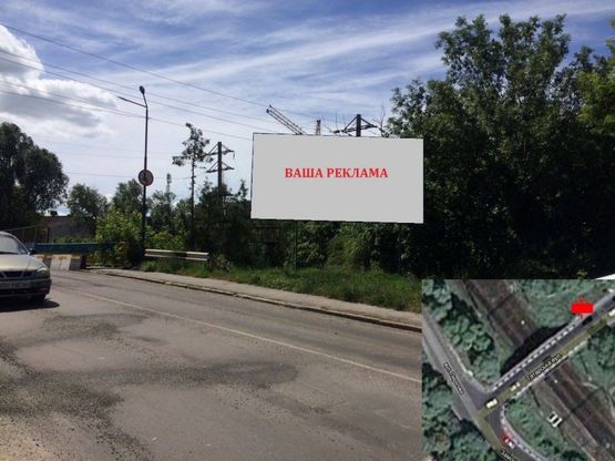 Фото рекламной плоскости по адресу вул. Татарська - підйом на "горбатий міст" (зправа)