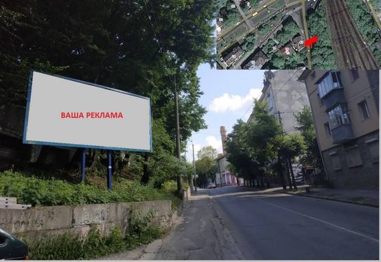 Фото рекламной плоскости по адресу вул. Б. Хмельницького - на підйомі до Ж/Д вокзалу