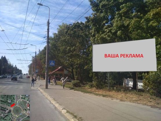 Фото рекламной плоскости по адресу вул. 15 квітня - Збаразьке кільце (зправа)