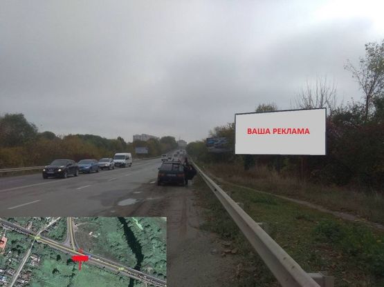 Фото рекламної площини за адресою вул. С. Будного - перехрестя с. Петриків -центральний ринок