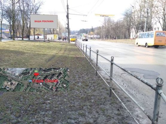 Фото рекламной плоскости по адресу вул. 15 Квітня - зупинка "Старе сільпо" (зправа)