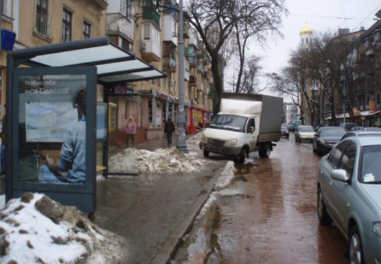 Фото рекламної площини за адресою Преображенская ул., 61 - Б. Арнаутская ул., остановка