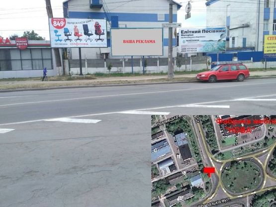 Фото рекламной плоскости по адресу кільце вул. Текстильна - напроти ФМ "НОВА"