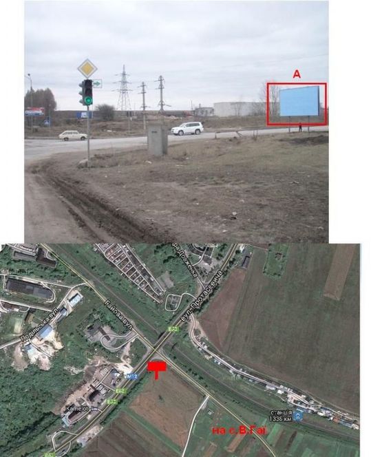Фото рекламной плоскости по адресу Тернопіль - попри поворот на с.Великі Гаї
