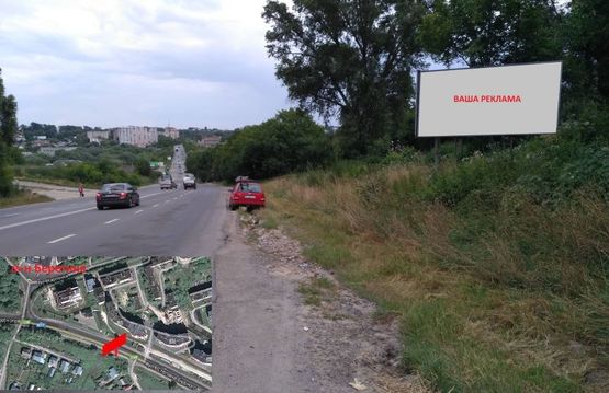 Фото рекламной плоскости по адресу вул. С. Будного - на спуску до перехрестя ринок-с.Петрики зправа