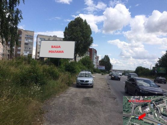 Фото рекламной плоскости по адресу вул. С. Будного - поворот с. Петрики на підйомі