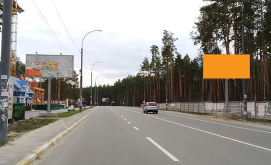 Фото рекламной плоскости по адресу ул. Университетская, возле новостроек (по Ирпенской трассе направление на Киев)
