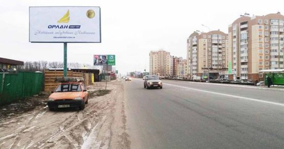Фото рекламной плоскости по адресу Святопетрівське, ул.Белогородская, напротив  Петровского Квартала