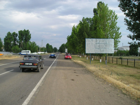 Фото рекламной плоскости по адресу м. Болград, ул. Заводская-Варненская,  Школа, Винзавод, СТО, Автомойка, Масло-Сыр завод