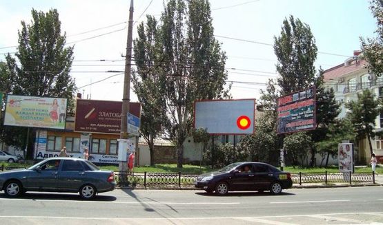 Фото рекламной плоскости по адресу Кольцо пр.Центральный-ул.Пушкинская,, стА