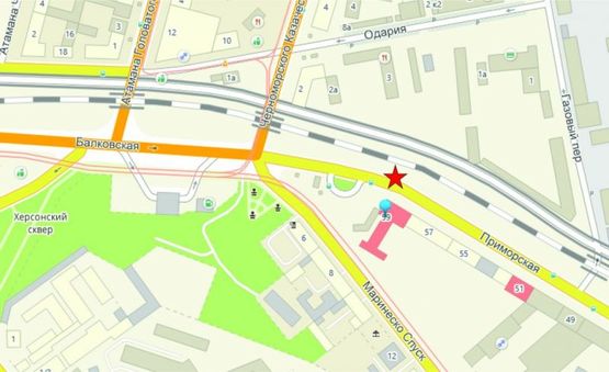 Фото рекламної площини за адресою ул. Приморская № 59