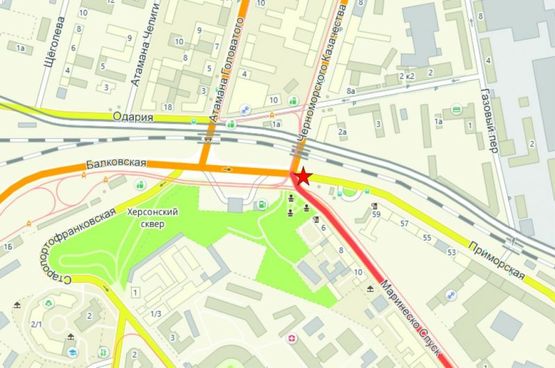 Фото рекламної площини за адресою ул. Приморская / спуск Маринеско №2