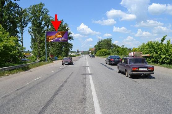 Фото рекламной плоскости по адресу Симферопольское шоссе- пос. Карачевка- в ст. пос. Высокий