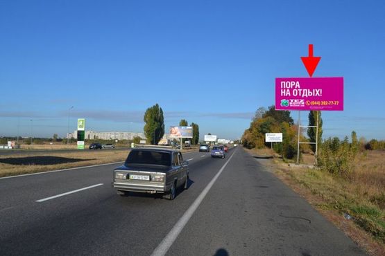 Фото рекламной плоскости по адресу Московский пр-т - Ростовская трасса возле АЗС ОККО 5(въезд в город)